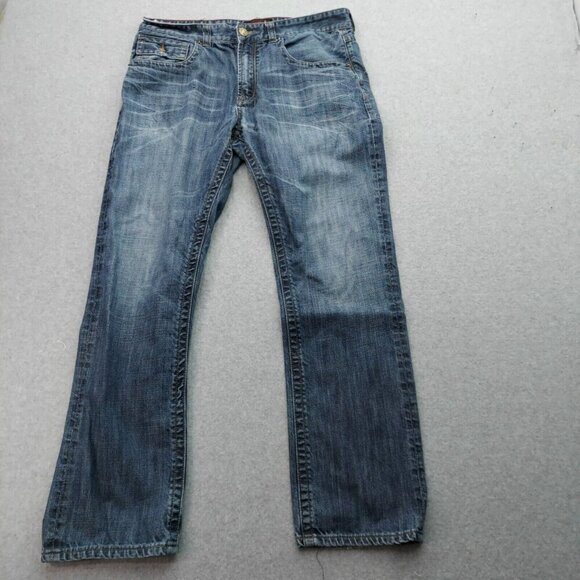 NXP Northern Explosion Jack Tapered Point Zero Distressed Jeans 38x31 - Picture 1 of 16